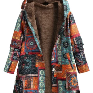 Bloemenprint Capuchon Jack voor Dames