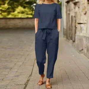 Casual Tweedelige Set met Strik voor Dames