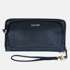 LouLou Portemonnee Royal Napa 12 Pasjes Zwart